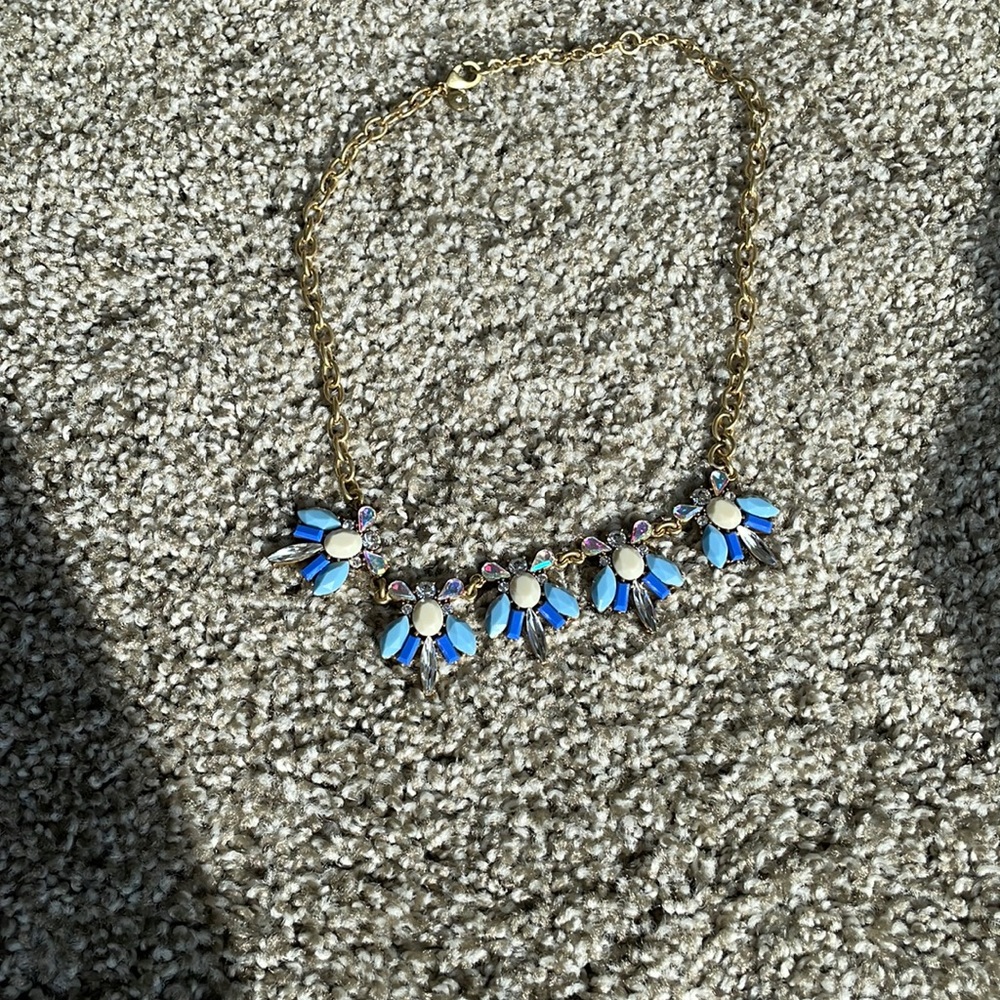 Jcrew blue bauble necklace